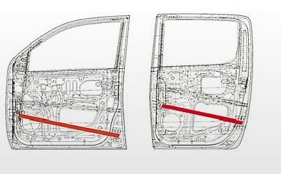 side impact door beam of Toyota Revo Hilux